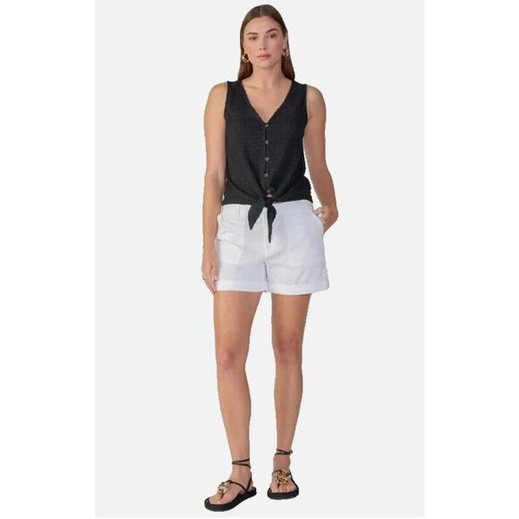 SANCTUARY Standard Cargo Shorts Womens 24W White Roll Cuff Patch Pocket NWT - Picture 2 of 12